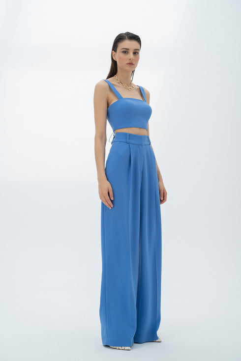 INDIGO CROP TOP - Barrus London